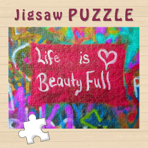 Leven is mooi op Graffiti Muur - Legpuzzel