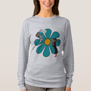 Leven is Ruw, Knuffel een Hondje Schattige Bloem D T-shirt