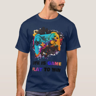 Leven is spel speel om cadeau grappig te winnen t-shirt