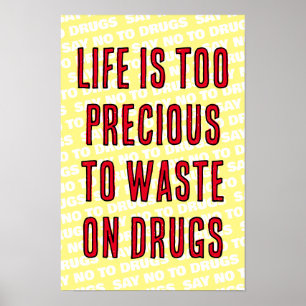 Leven is te kostbaar om te verspillen aan drugs 12 poster