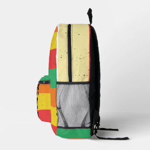 Leven is vechten - Retro Stripes Inspirerend Bedrukte Rugzak