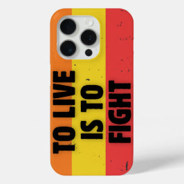 Leven is vechten - Retro Stripes Inspirerend iPhone 15 Pro Case