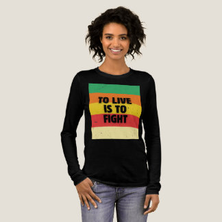 Leven is vechten - Retro Stripes Inspirerend Tri-Blend Shirt