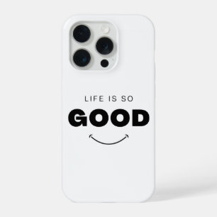Leven is zo goed Aesthetic Smiley Face iPhone Hoes 15 Pro Hoesje