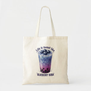 Leven Is Zoet Als Blauwe Boba Tote Bag
