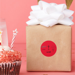 LEVEN! Klassieke ronde Stickers 20 per vel