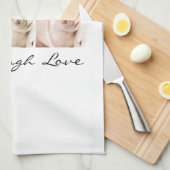 leven, lachen, liefde floral theedoek (Quarter Fold)