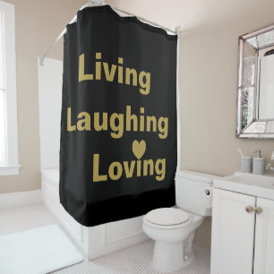 Leven, lachen, liefhebben douchegordijn