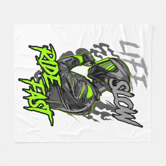 LEVEN LANGZAAM RIJDEN SNELLE LEVENSSTIJL FLEECE DEKEN (Voorkant (Horizontaal))