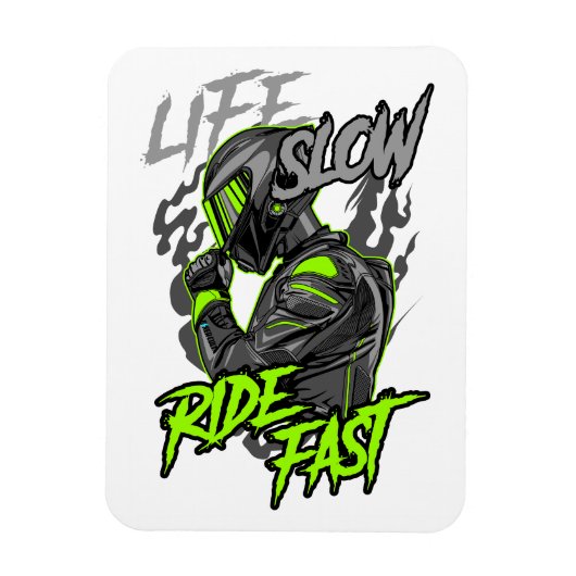 LEVEN LANGZAAM RIJDEN SNELLE LEVENSSTIJL MAGNEET (Verticaal)