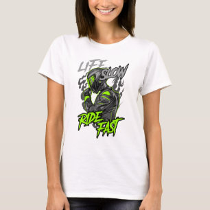 LEVEN LANGZAAM RIJDEN SNELLE LEVENSSTIJL T-SHIRT