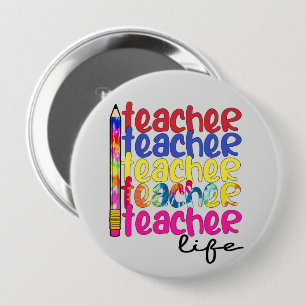 Leven leraar ronde button 4,0 cm