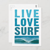 Leven, liefde, Surf Briefkaart (Voorkant / Achterkant)