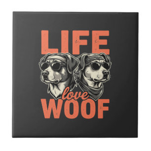 Leven Liefde Woef Hond Liefhebber Tegeltje