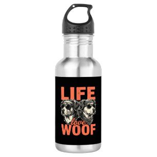 Leven Liefde Woef Hond Liefhebber Waterfles
