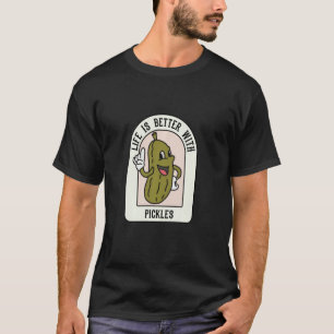 Leven met augurken Ironische komkommer Groente Quo T-shirt