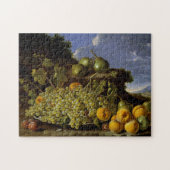 Leven met Bord van druiven, perziken, peren Legpuzzel (Horizontaal)