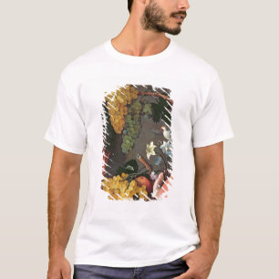Leven met druiven, vogels en bloemen t-shirt