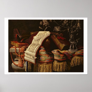 Leven met een boek over muziek poster
