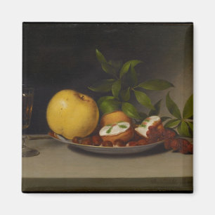 Leven met fruit, koekjes en wijn, 1821 magneet