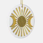 Leven met maan keramisch ornament (Rechts)