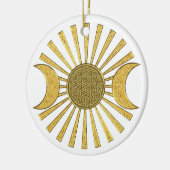 Leven met maan keramisch ornament (Links)