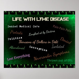 Leven met Poster van de ziekte van Lyme
