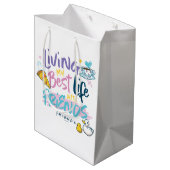 Leven mijn beste leven met FRIENDS™ Medium Cadeauzakje (Achterkant Gekanteld)