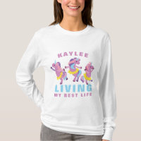 Leven Mijn Beste Leven Roze Paarse Dansende Eenhoo