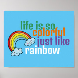 leven net als regenboog poster