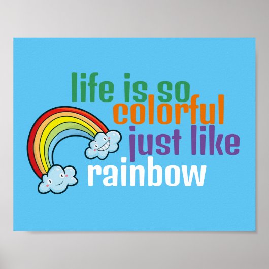 leven net als regenboog poster (Voorkant)