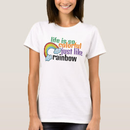 leven net als regenboog t-shirt