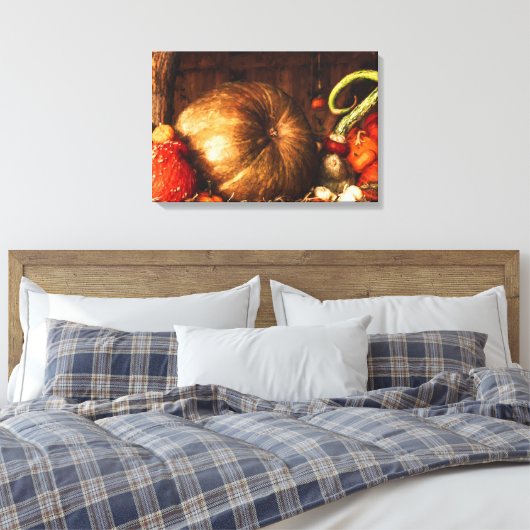 Leven nog met Pumpkins Digital Oil Painting Canvas Afdruk (Insitu (Slaapkamer))