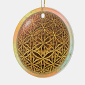 Leven- / onbeschaamde blikvangers - goud in het ba keramisch ornament (Links)