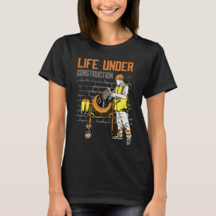 Leven onder bouwvakkers Mannen Pun Sarcastic T-shirt