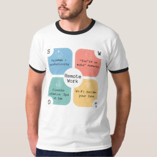 Leven op afstand Grappig werk-van-huis cadeau T-shirt