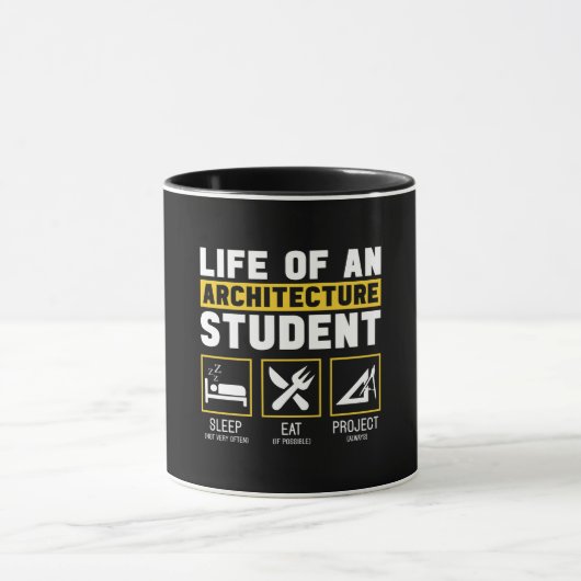 Leven op een Architectuur Student Architect Job T- Mok (Midden)