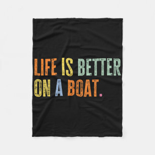 Leven op een boot Funny Zeiler Ik hou van zeilen Fleece Deken