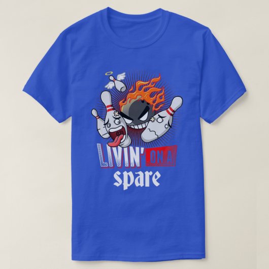 Leven op een extra grappige Bowling-speler T-shirt (Design voorkant)