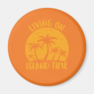 Leven op eilandtijdenpalmen en zonneschijn magneet