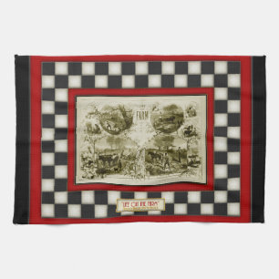 Leven op het checkboard van het Boerderij Theedoek