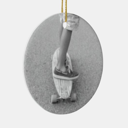 Leven op het longboard keramisch ornament (Rechts)