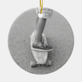 Leven op het longboard keramisch ornament
