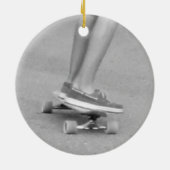 Leven op het longboard keramisch ornament (Achterkant)