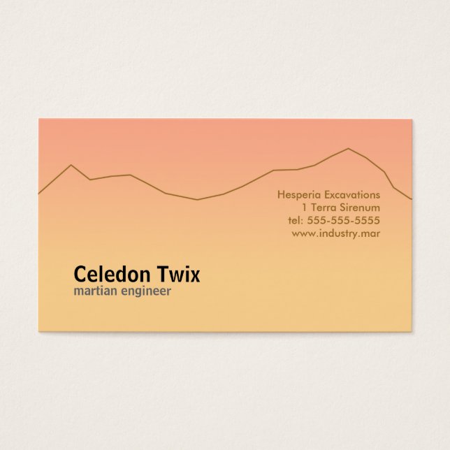 Leven op Mars Visitekaartje (Voorkant)