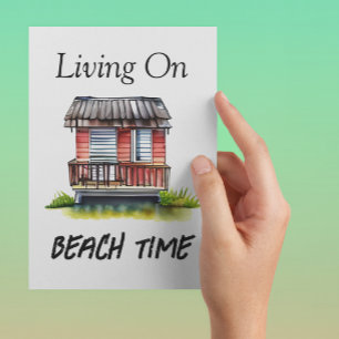 Leven op strandtijd Gewoon hallo zeggen Briefkaart