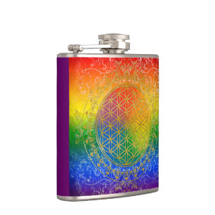 Leven - Ornament Regenbooggoud Heupfles