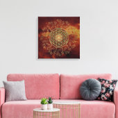 Leven - Ornamenten Mandala 2 Canvas Afdruk (Insitu (Woonkamer))
