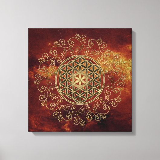 Leven - Ornamenten Mandala 2 Canvas Afdruk (Voorkant)