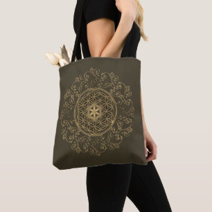 Leven -  Ornamenten Mandala 2 Draagtas